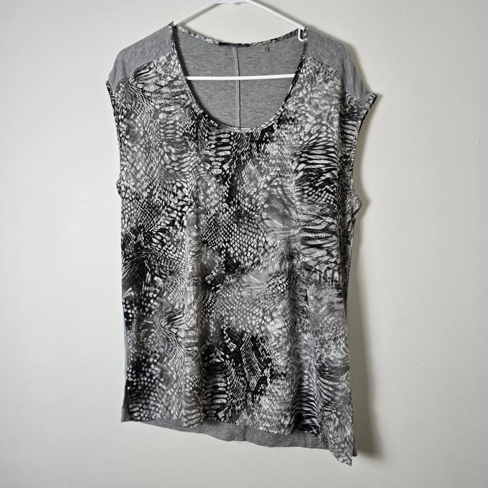 Tahari Sleeveless Top Womens Small Gray Shirt - Picture 1 of 8
